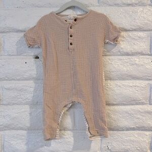 Greige Muslin Romper